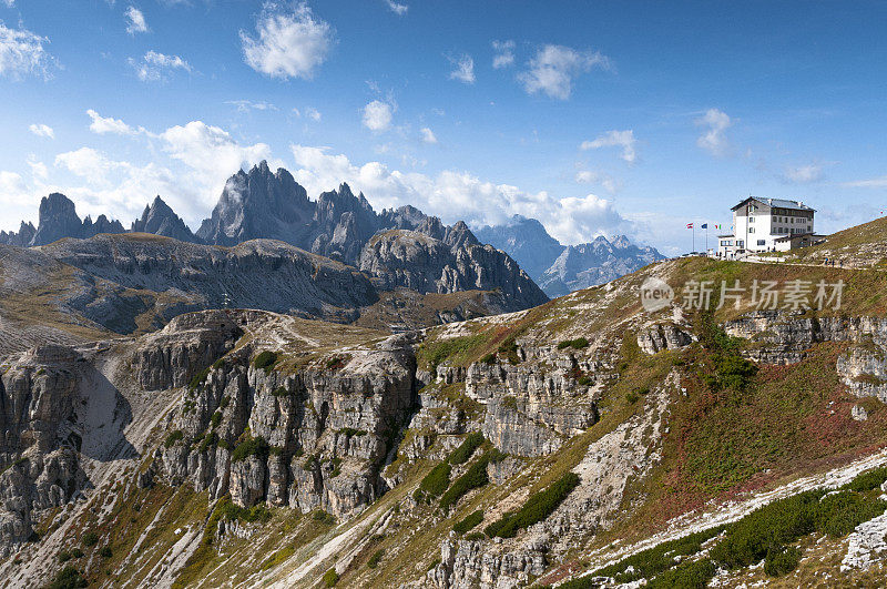 观景到奥罗佐山避难所-卡迪尼集团- Dolomites南蒂罗尔-意大利